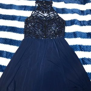 Beautiful Navy Flowy Dress